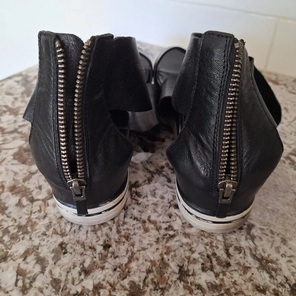 Eileen‎ Fisher black leather wide strap sport sandal size 9 US - Picture 5 of 8